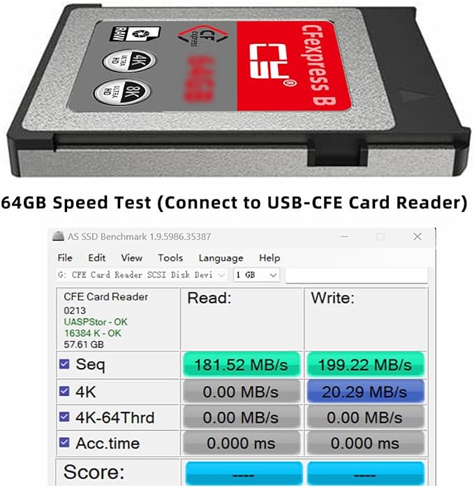 CFexpress Type-B 64GB Memory Card CFE CFB Adapter Compatible - Image 8