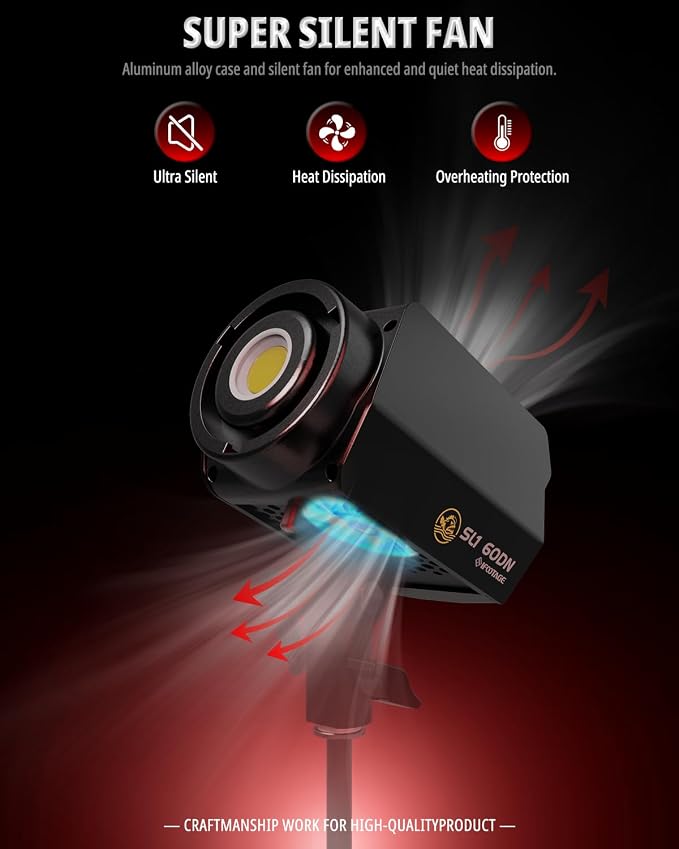 IFOOTAGE COB Video Light SL1 60DN, Continuous Output Lighting, 5600K Daylight - Image 9