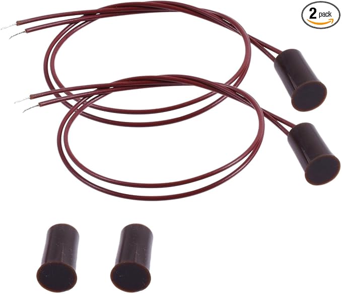2PCS Recessed Wired Security Window Door Contact Sensor, Normally Closed NC by FOCMKEAS