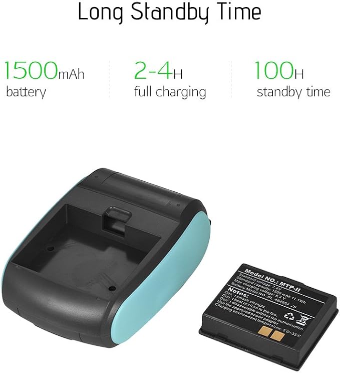 Thermal Receipt Printer, PT-210 58mm Portable Thermal Printer Handheld Ticket - Image 6