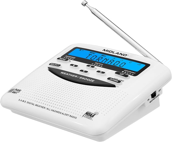 Midland - WR120B - NOAA Emergency Weather Alert Radio - Localized Programming by MidlandRadio