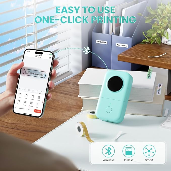 Phomemo Label Maker, D30 Portable Bluetooth Label Maker Machine - Image 6