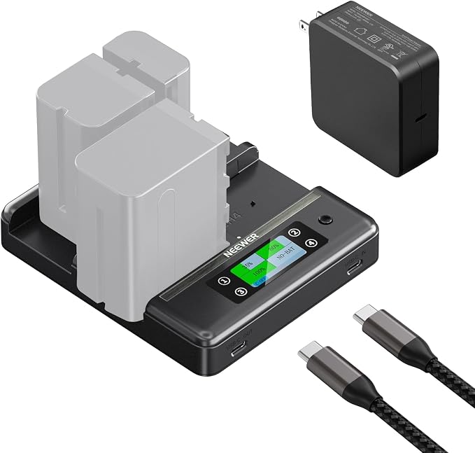 NEEWER NP-F970 4 Channel Charger by Neewer