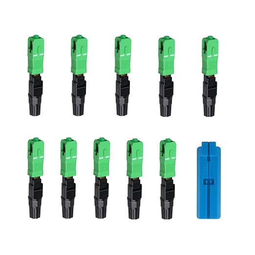 10 pcs SC-APC Fiber Optic Quick Assembly Connector Fiber Optic Fast Connectors by FiberOpticalAccessories