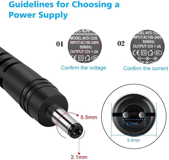12V LED Strip Power Supply, 2A 24W Power Adapter, 12V Power Supply - Image 4