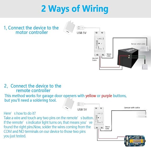 WiFi Smart Garage Door Opener, Universal WiFi Remote Controller, Door Left Open - Image 3