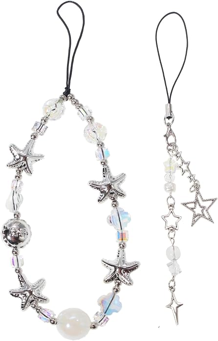 CMVFYL Beaded Camera Wrist Strap, Cute Phone Charms Strap, Pearl Bracelet Wrist by CMVFYL