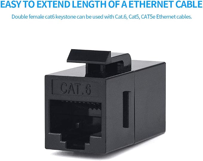 40 Pack Ethernet Coupler RJ45 Keystone Network Coupler Cat6 Cat5e Cat5 Keystone - Image 4