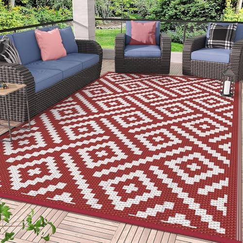 GENIMO Outdoor Rug, Waterproof Plastic Rugs - Image 5