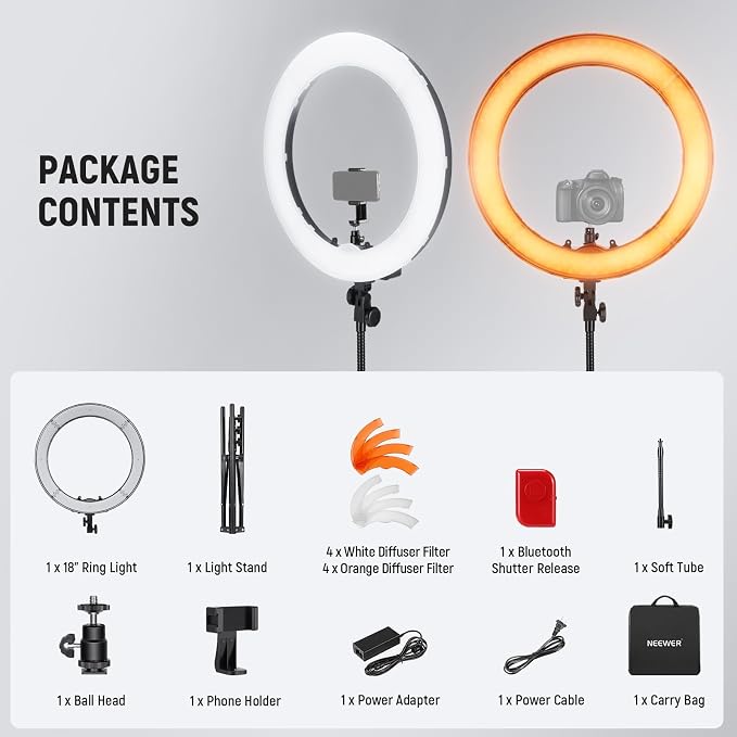 NEEWER Ring Light 18inch Kit: 55W 5600K Professional LED - Image 9