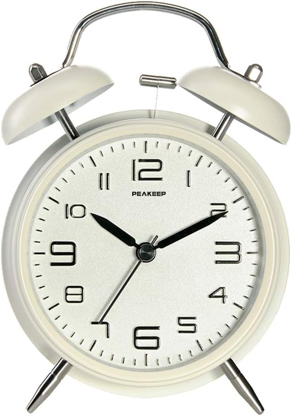 Peakeep 4 Inches Twin Bell Loud Alarm Clock - Image 3
