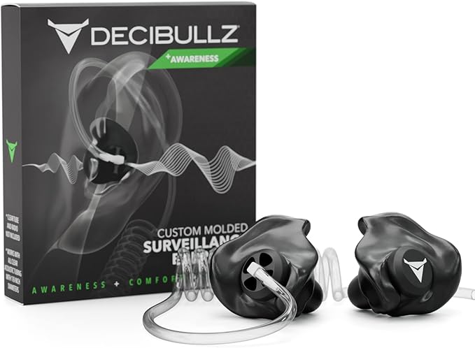 Decibullz Custom Moulded Security Two-Way Radio Surveillance Earpiece Set by Decibullz