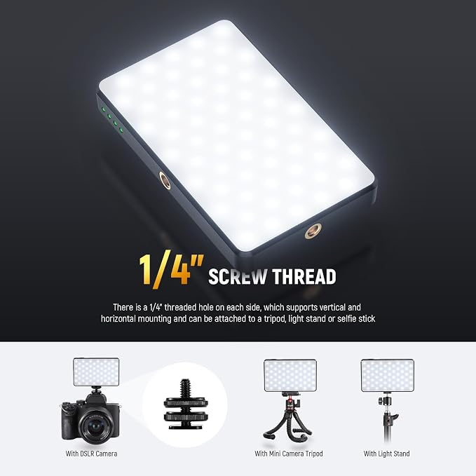 NEEWER Basics LED Selfie Phone Light, Rechargeable 2500-9000K Clip On Fill Light - Image 8
