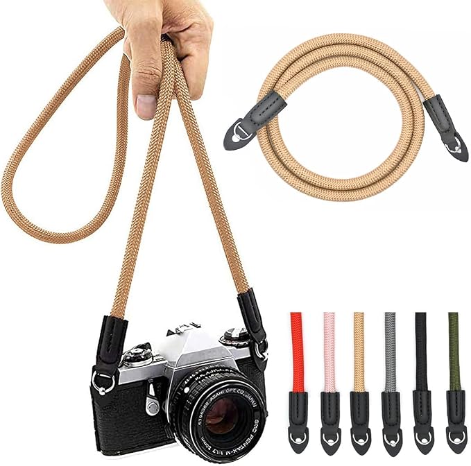 Camera Strap Vintage 100cm Nylon Climbing Rope Camera Neck Shoulder Strap by Eorefo