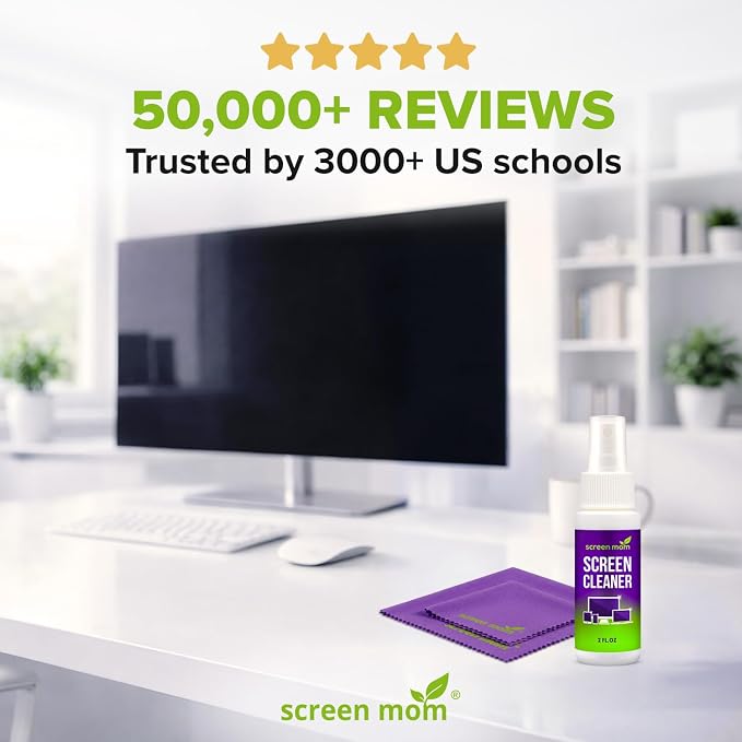 Screen Cleaner Spray and 2 Microfiber Cloths - 2oz Bottle by Screen Mom-Screen - Image 5
