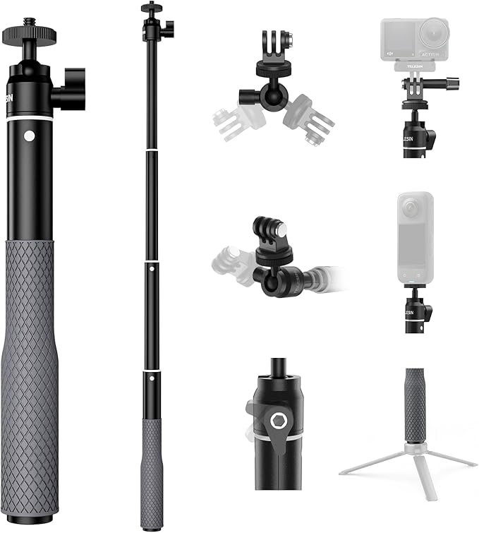 TELESIN 360° Waterproof Selfie Stick 25.75"w Hand Strap Underwater Dive Diving by telesin