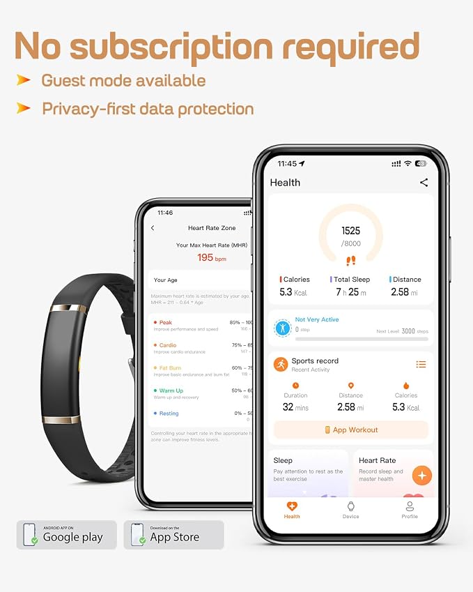 FITVII Screenless Fitness Tracker - Image 8