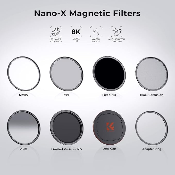 K&F CONCEPT 52mm Magnetic MC UV Lens Protection Filter + Lens Filter Cap - Image 4