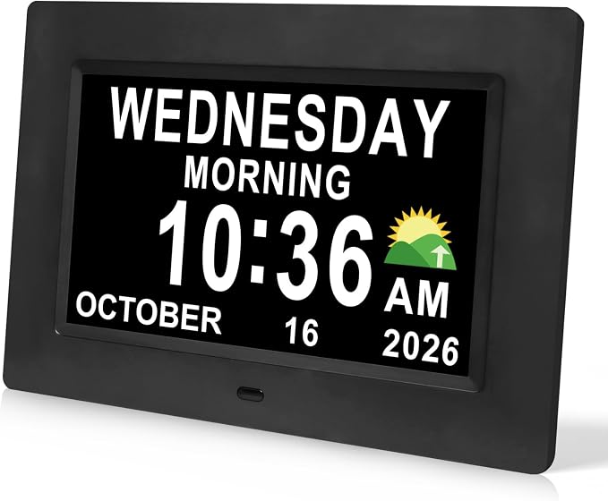 SSINI Digital Calendar Dementia Alarm Clock by SSINI