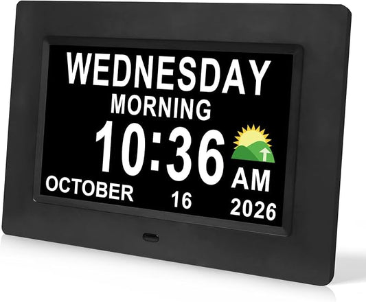 SSINI Digital Calendar Dementia Alarm Clock by SSINI