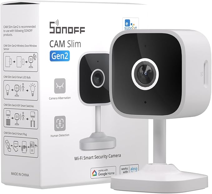SONOFF Smart Security Camera, CAM-S2 Indoor HD Dog-Camera, Motion Detection by SONOFF
