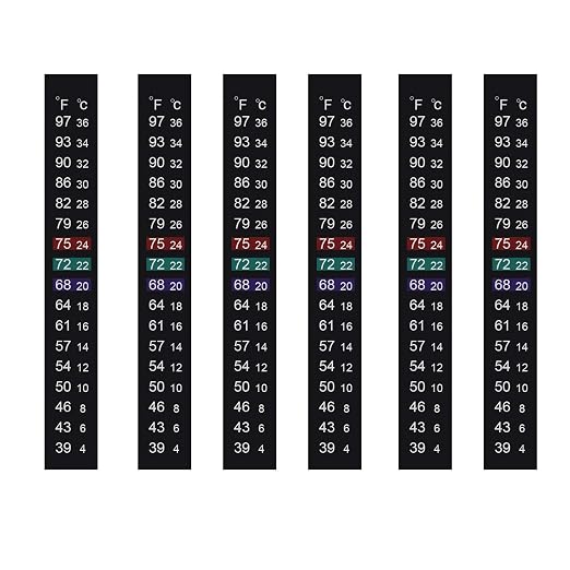Brewing Thermometer Strip Adhesive Strip Thermometer Aquarium Thermometer Strip by JANSAMN