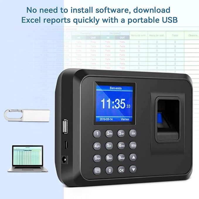 Time Clocks for Employees Small Business, Time Clock, Attendance Machine ​with - Image 4