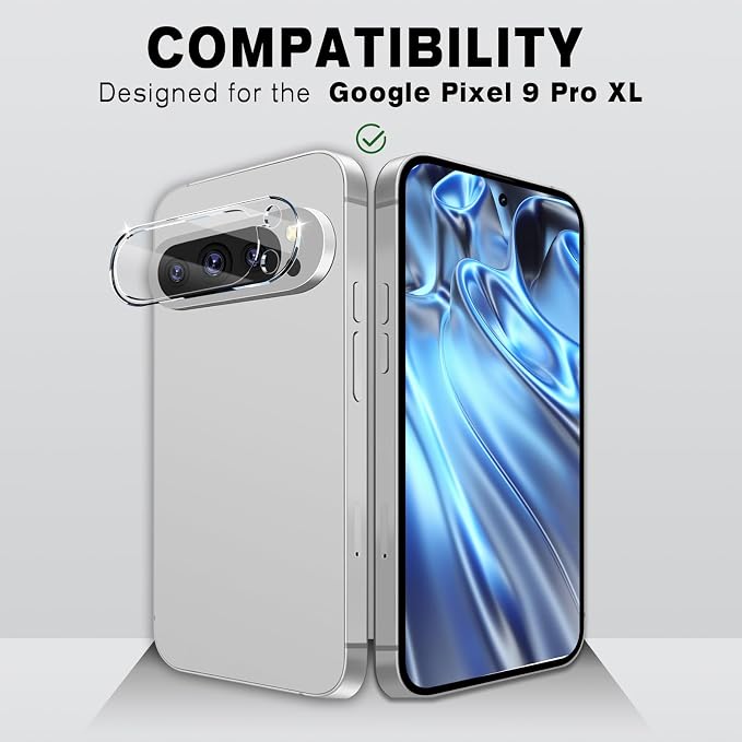 3 Pack for Google Pixel 9 Pro XL Camera Lens Protector, Tempered Glass 9 - Image 2