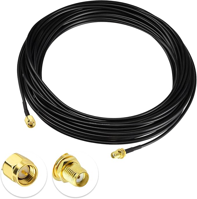 Superbat RF coaxial SMA Male to SMA Female Bulkhead RG174 33ft Cable + 3pcs RF - Image 4