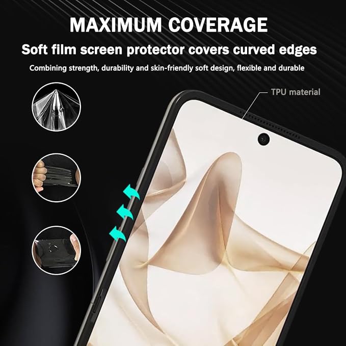 3 Pack for Motorola Razr 2025 Screen Protector Flexible TPU Film - Image 8