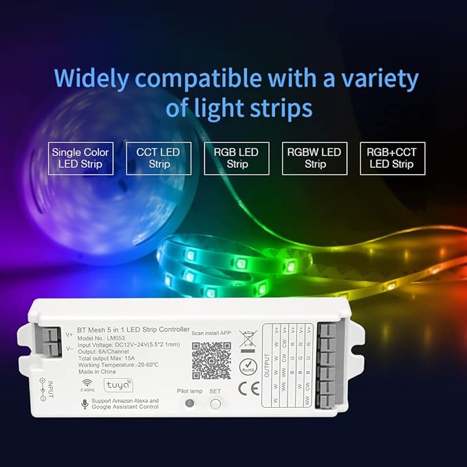 BTF-LIGHTING 5in1 LM053 Tuya Bluetooth Mesh Controller SmartLife TuyaSmart APP - Image 2