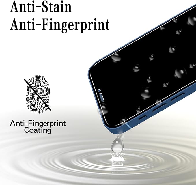 MAYtobe [2+2 Pack Designed for iPhone 12 Privacy Screen Protector, Privacy - Image 5