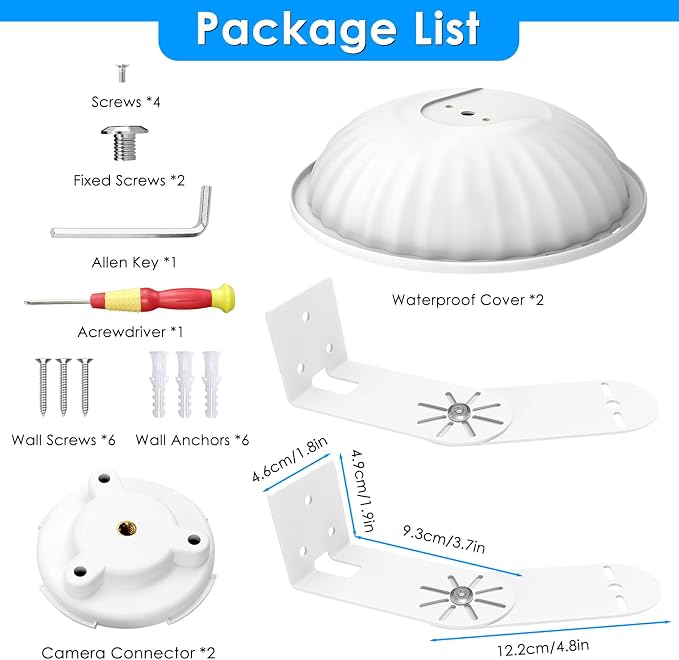2Pack Corner Wall Mount with Weather Shield Cover - Image 7