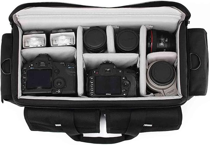 Large Camera Shoulder Bag, Pressure proof &Waterproof DSLR SLR Mirrorless by svatin