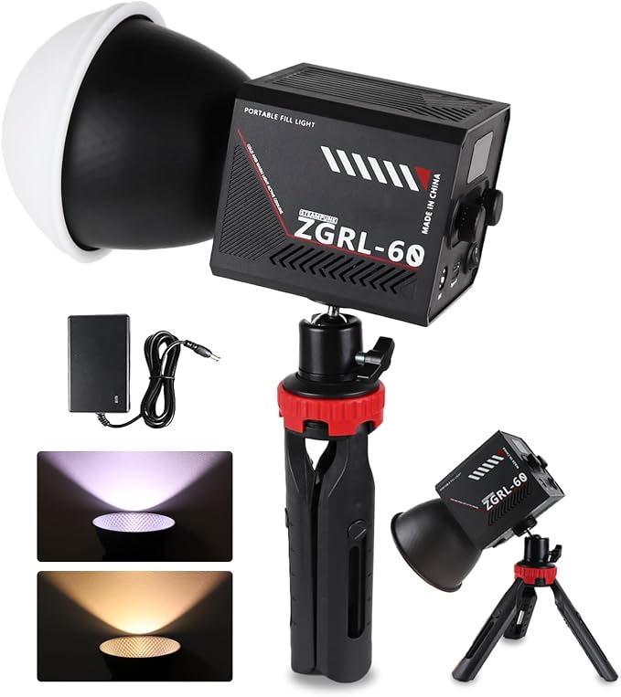 60W COB LED Video Light Handheld Portable by WBLOOMSI