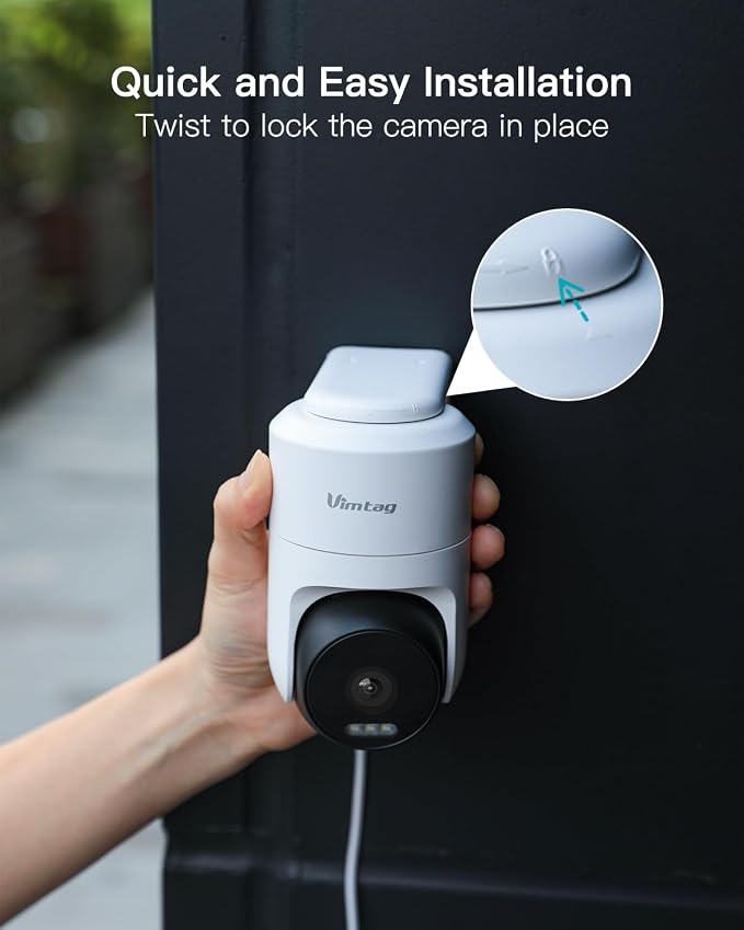 VIMTAG Pan/Tilt Outdoor Security Camera, 2.5K 4MP WiFi Home CCTV Camera - Image 14
