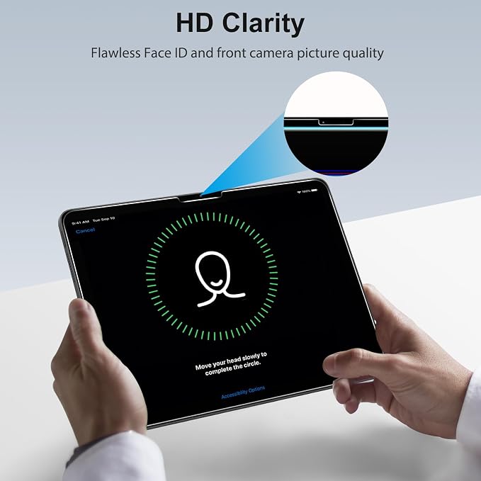 SPARIN Screen Protector for iPad Pro 13 inch M5/M4, 2 Pack HD Clear 9H Tempered - Image 5