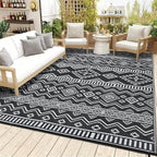 Garvee Outdoor Rug 9x18 Waterproof Reversible Boho Plastic Straw Mat, by Garvee