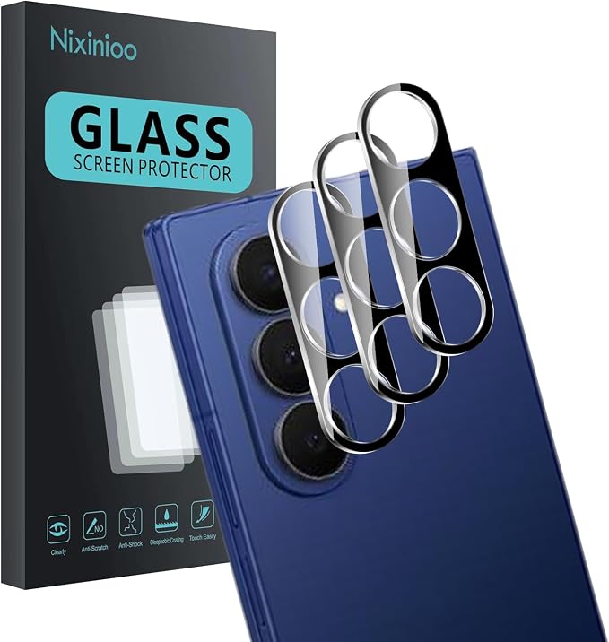 3 Pack Camera Lens Protector for Samsung Galaxy Z Fold 7, Tempered Glass by Unknown