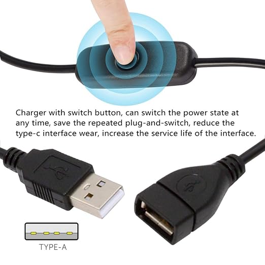 ChenYang USB Power Switch Extension Cable USB Male to Female - Image 5