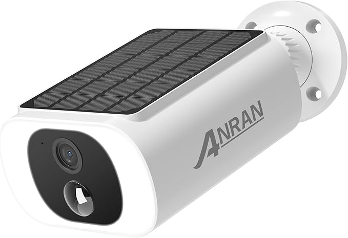 ANRAN 2K Solar Security Cameras Wireless Outdoor, 2.4Ghz WiFi Surveillance by ANRAN