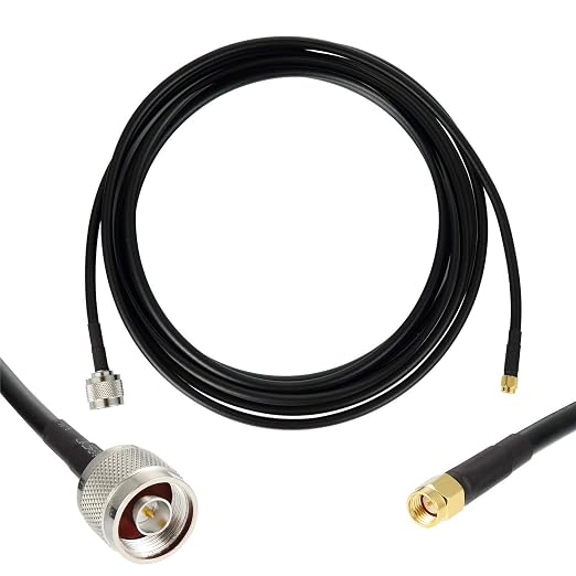 15ft N Male to SMA Male Cable, SMA to N Cable 50 ohm Ultra Low Loss KMR240 by GEMEK