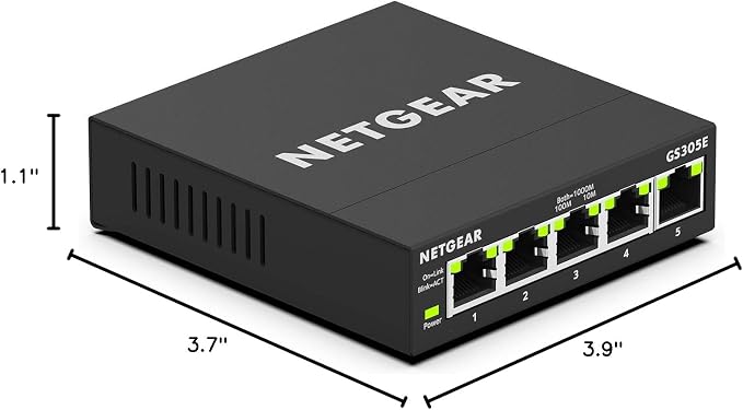 NETGEAR 5-Port Gigabit Ethernet Easy Smart Managed Essentials Switch GS305E - Image 5