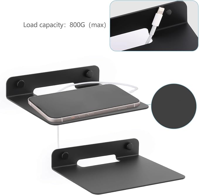 WISDING Small Floating Shelves, Cell Phones, Mesh Router, Toy Display Shelf - Image 5
