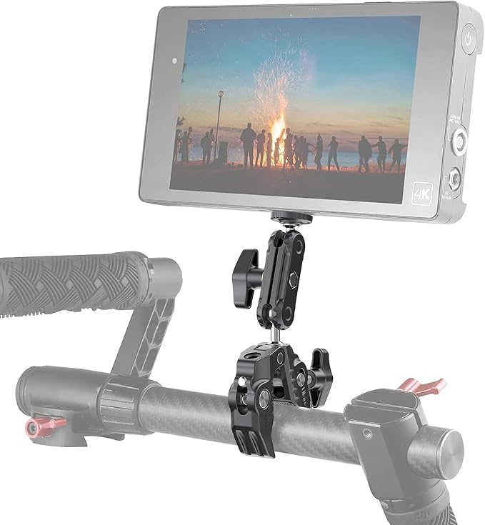 ULANZI Super Clamp Camera Clamp Mount Monitor 360° Ballhead Magic Arm Double - Image 2