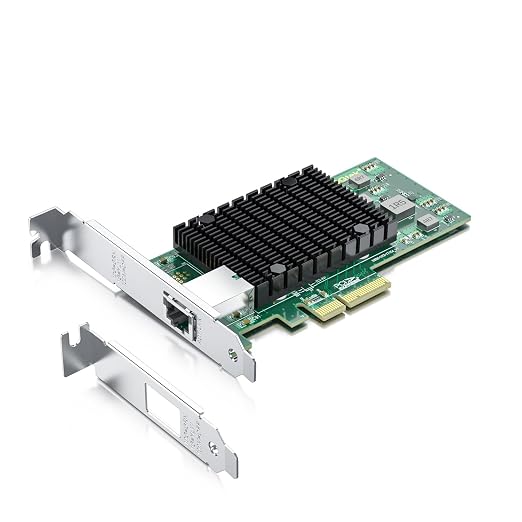 10Gtek 10Gb PCI-E NIC Network Card, Single Copper RJ45 Port, by 10Gtek