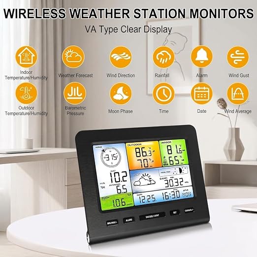 Urageuxy WiFi Weather Station Wireless Indoor Outdoor - Image 2