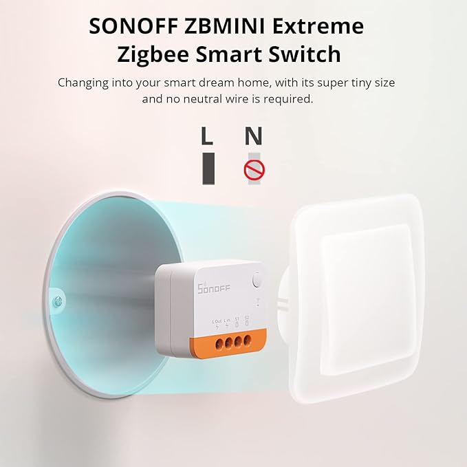SONOFF Zigbee Smart Light Switch, No Neutral, Hub Required, 2-Way Interruptor - Image 2