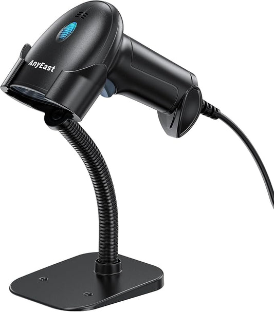 2D 1D Barcode Scanner : USB Wired Inventory QR Scanner by Anyeast