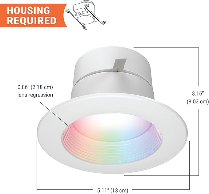 HALO 4 in Smart Wi-Fi Recessed LED Downlight Connected by WiZ Pro - Image 9